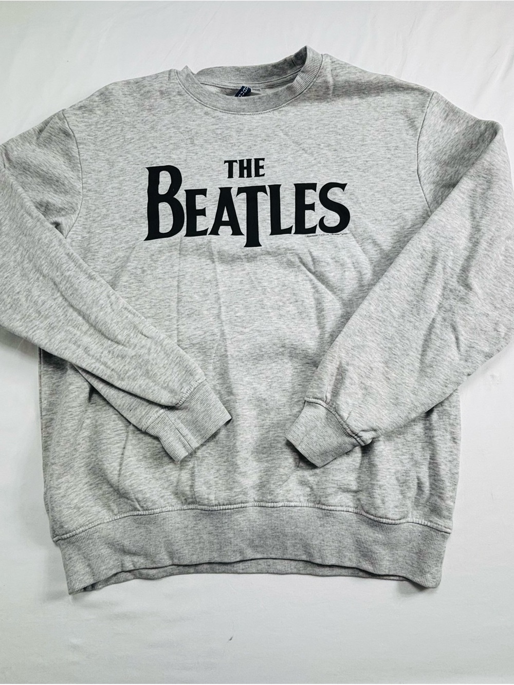 The Beatles Logo Crewneck Sweatshirt - Gray M576